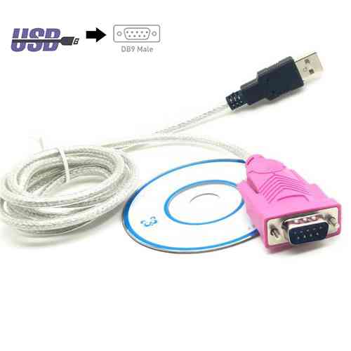 USB 2.0 to Serial RS232 9Pin Cable Converter Adapter Male to Male