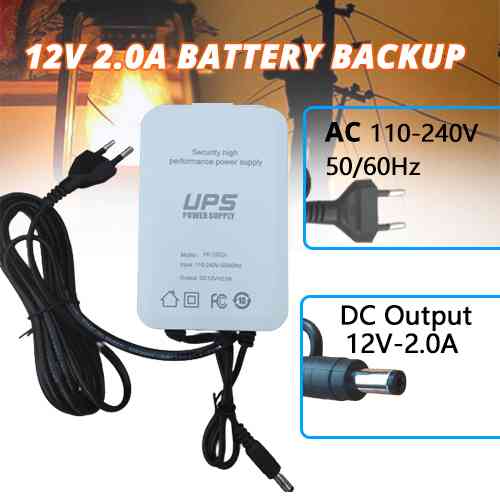 Mini UPS Battery Backup 12V-2A Uninterruptible Power Supply