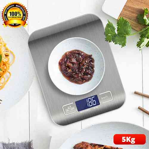 5kg Digital Kitchen Scale Stainless Steel Plate Electronic Weighing Scale
