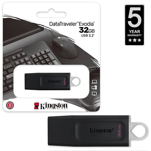 Genuine Kingston 32GB USB 3.2 Flash Drive DataTraveler Exodia