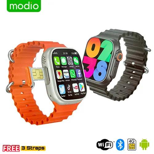 Modio 4G SIM Smart watch with 3 Strap 4Gb+64Gb