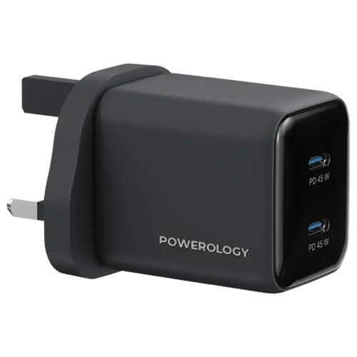 Powerology Volt-X 45W Dual-Port GaN Wall Charger