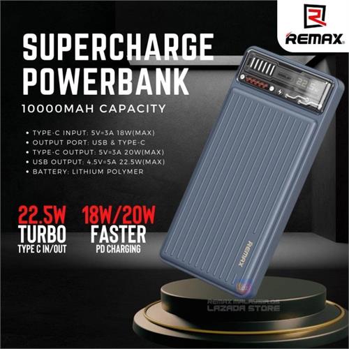 REMAX RESION POWER BANK 10000MA 20W+22.5W FAST CHARGING