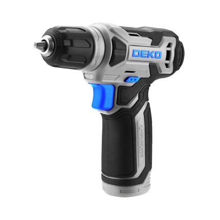 DEKO 8V Cordless Drill, Built-in LED, Type-C Charge Cable