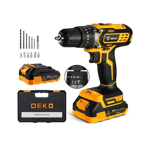 DEKO IMPACT DRILL DOUBLE BATTERY DKCD20ID01-5S3