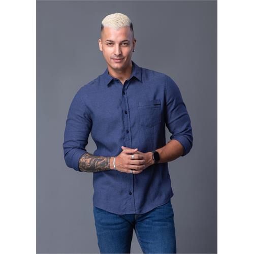 Casual Wear L/S Shirt with Detailed Pkt