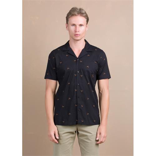 Casual Wear Printed Cuban Collar Shirt