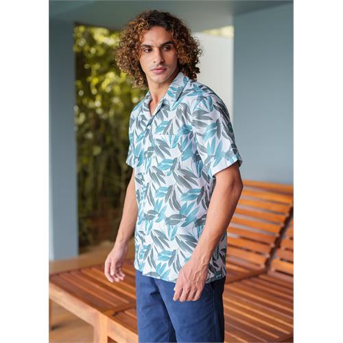 Casual Wear Printed Cuban Collar S/S Shirt