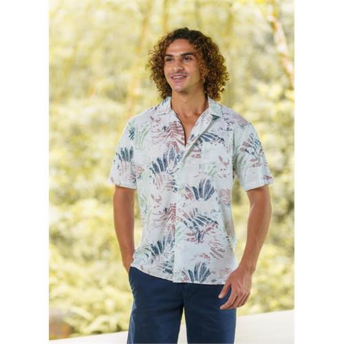 Casual Wear Printed Cuban Collar S/S Shirt