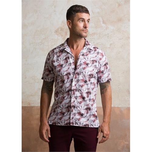 Casual Wear Printed Cuban Collar S/S Shirt