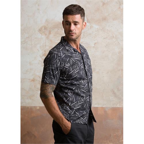 Casual Wear Printed Cuban Collar S/S Shirt