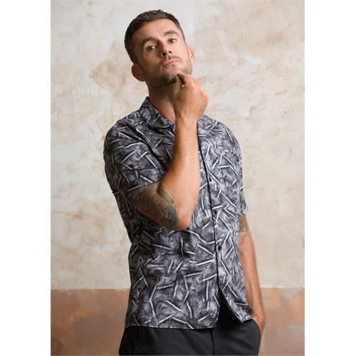 Casual Wear Printed Cuban Collar S/S Shirt