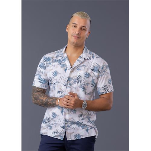 Casual Wear Printed Cuban Collar S/S Shirt