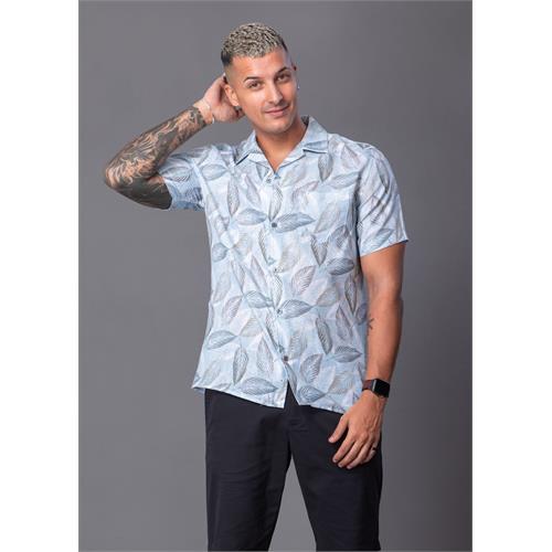 Casual Wear Printed Cuban Collar S/S Shirt