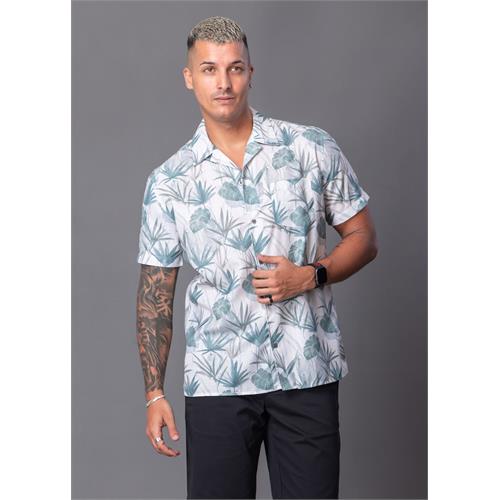 Casual Wear Printed Cuban Collar S/S Shirt