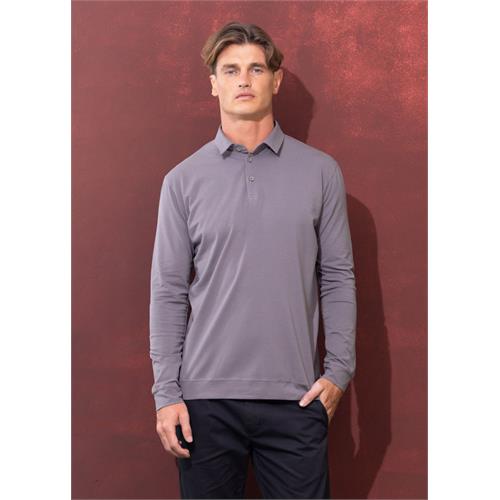 Casual wear self collar L/S T-shirt