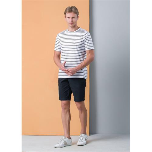 Casual Wear Stripe Crew Neck With Pkt