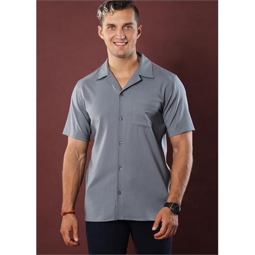 Lenon Cuban Collar S/S Shirt (Grey)