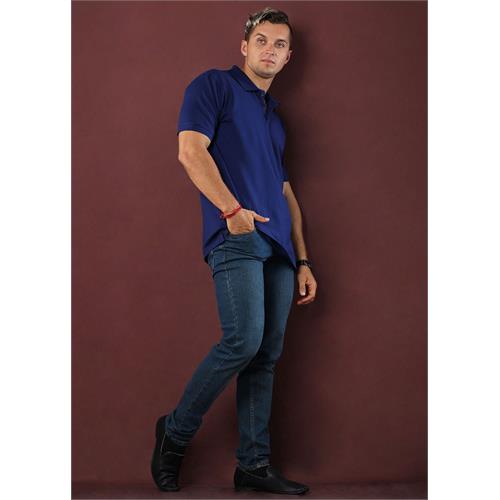 Navy Blue Polo T-Shirt (Regular Fit)