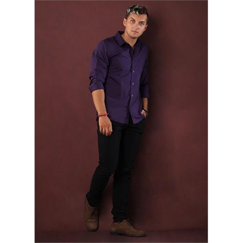 Purple Party Wear Shirt