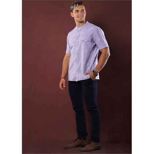 Mandarin Collar S/S Shirt