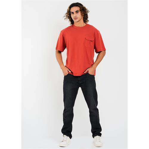 Mens Oversized Crew Neck T-Shirt With Detailed Pkt.