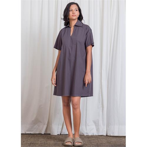 Tent Dress With Collar