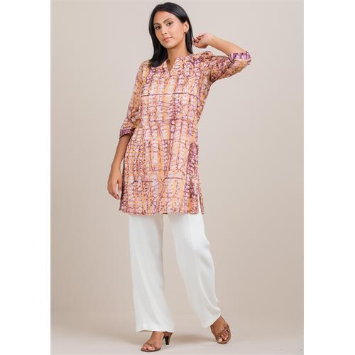 Batik kurtha top with cuff detailed