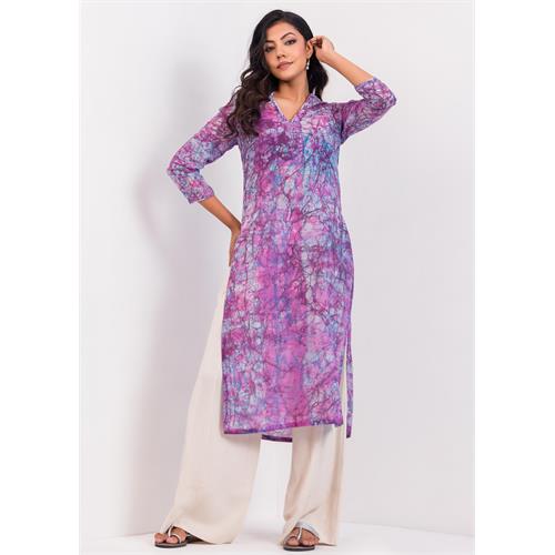 Batik Long Kurtha Top