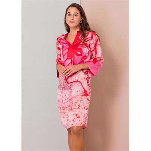 Batik tropical flower detailed dress