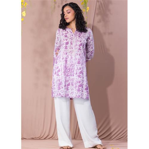 Cashmere Rose Batik Kurtha Top