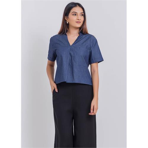 Crop Top With Front Pleat