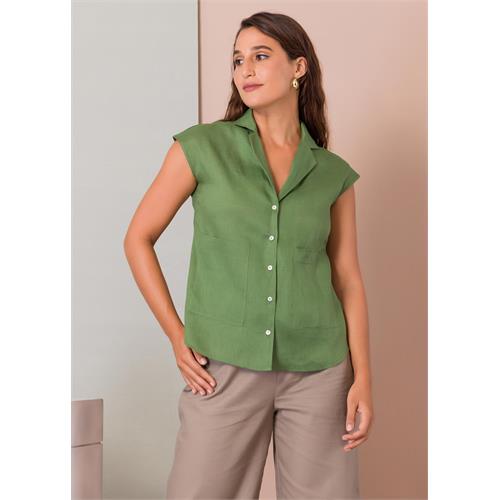 Cuban collar blouse