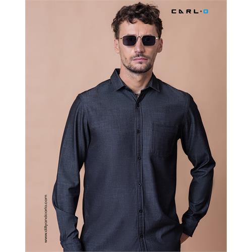 Heavy Wash Chambray Long Sleeve Shirt