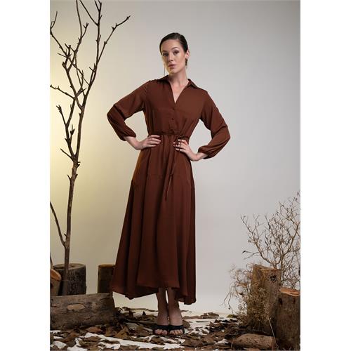 Long Sleeve Maxi Dress With Collar