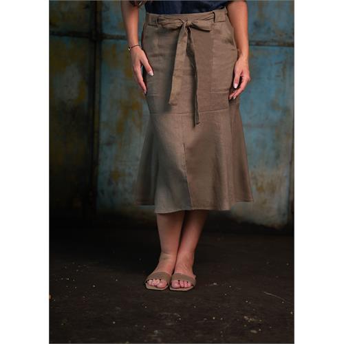 Pocket Detailed Skirt With Tie