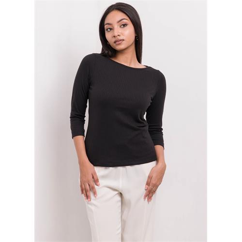 Round Neck Rib Top