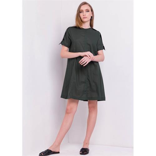 Shift Dress With Tab Detail