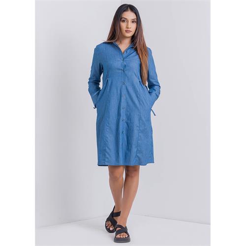 Shirt Dress With Side Tie Detail