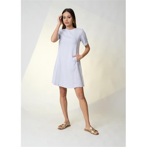 Short Sleeve Dress With Front Pockets
