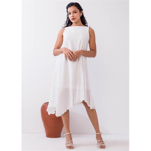 Sleeveless Asymmetrical Hem Dress