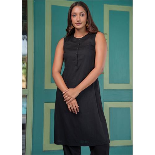 Sleeveless Basic Kurtha Top