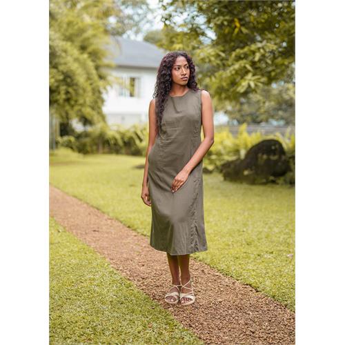 Sleeveless Dress With Seam Detail