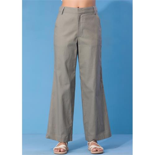 Wide leg linen pant