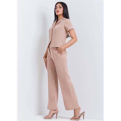 Wide Leg Pant With Pin Tuck Detail