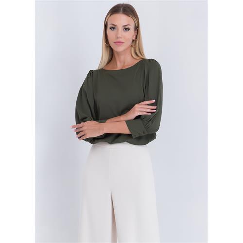 Basic Blouse With Wide Cuff