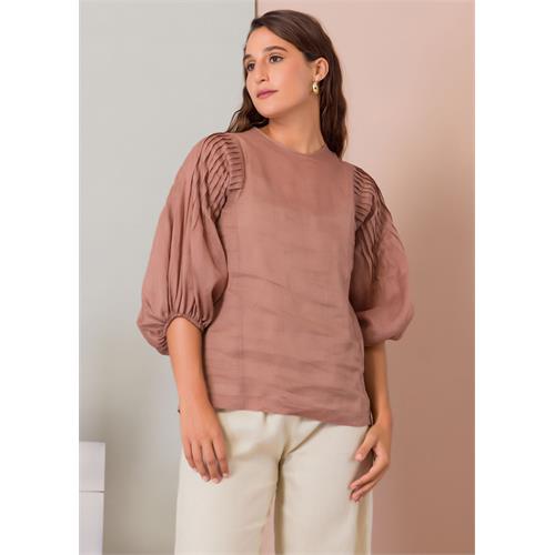 Pin tuck detailed blouse