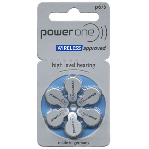 PowerOne P675 Hearing Aid Battery (6 Batteries pack)