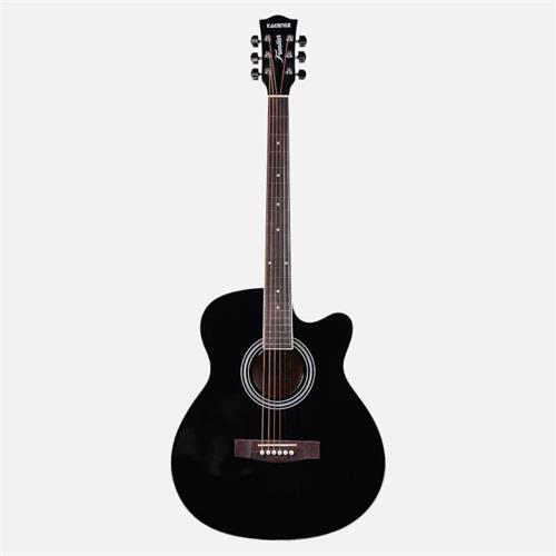 Kadence Frontier Series Black Acoustic Guitar BLK EQ/FRB