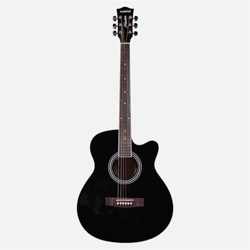 Kadence Frontier Series Black Acoustic Guitar FRBKE01D